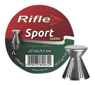Wildhunter.ie - Rifle | Sport Cutter Pellets | 5.5mm | 250 Pieces | 16.51gr - Lead Pellets