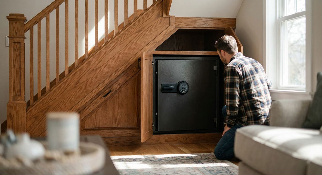 Gun safes for under-stairs storage
