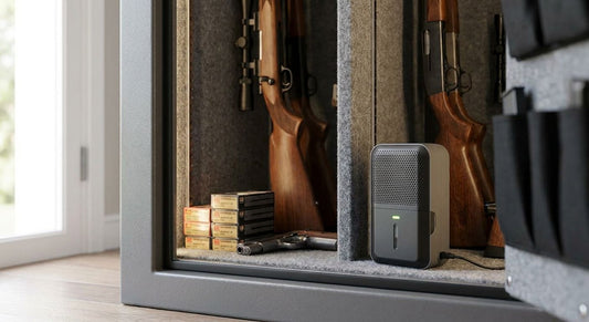 Gun safe dehumidifiers for preventing rust