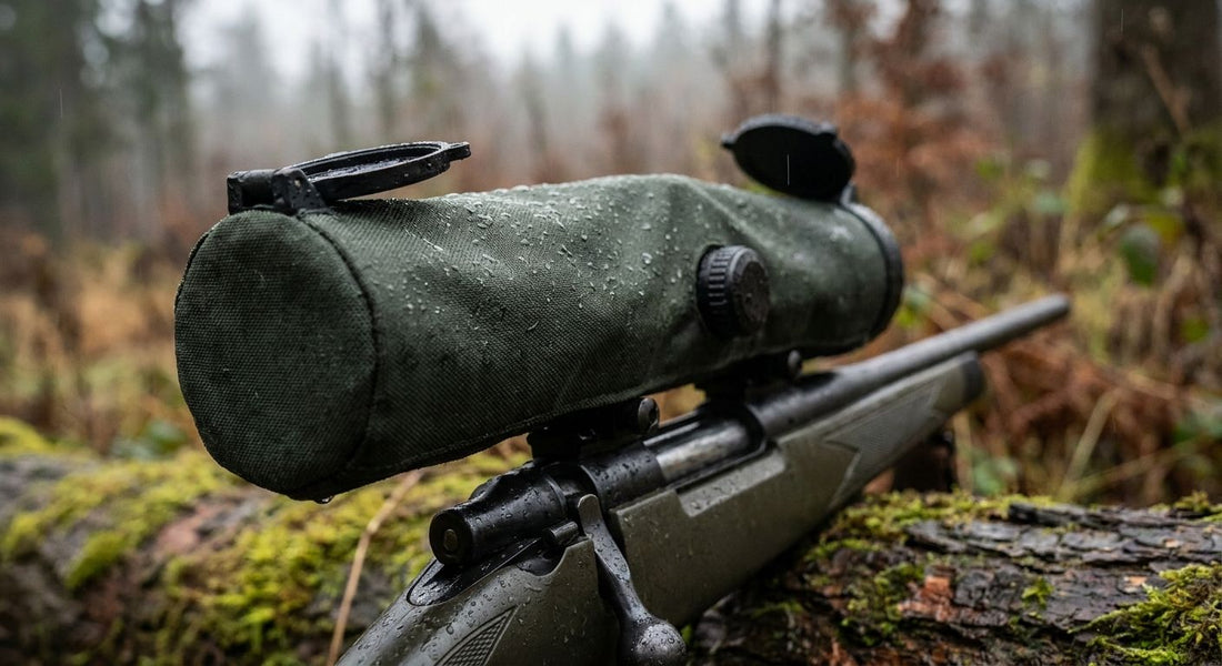 Rifle scope covers for weather protection