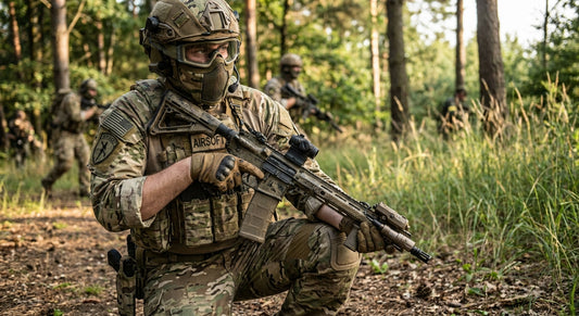 Airsoft gear for skirmish and field games