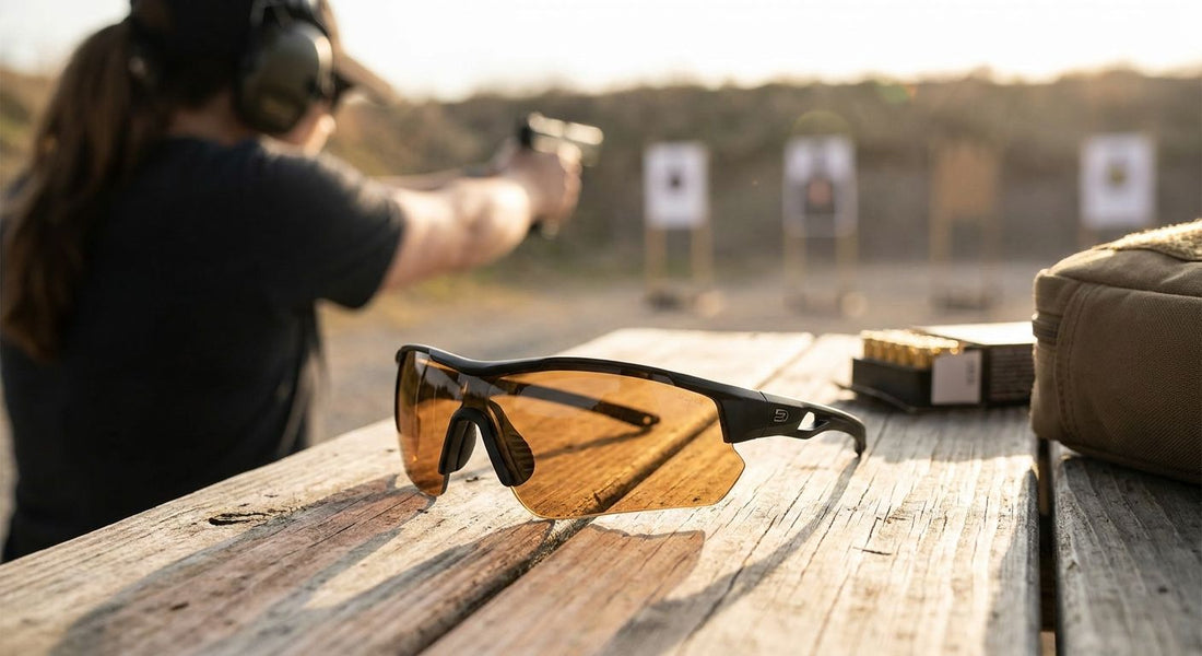Shooting glasses for eye protection on the range