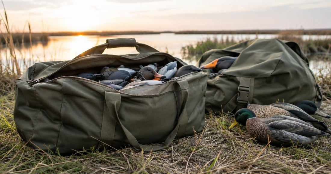 Decoy bags for carrying wildfowling decoys