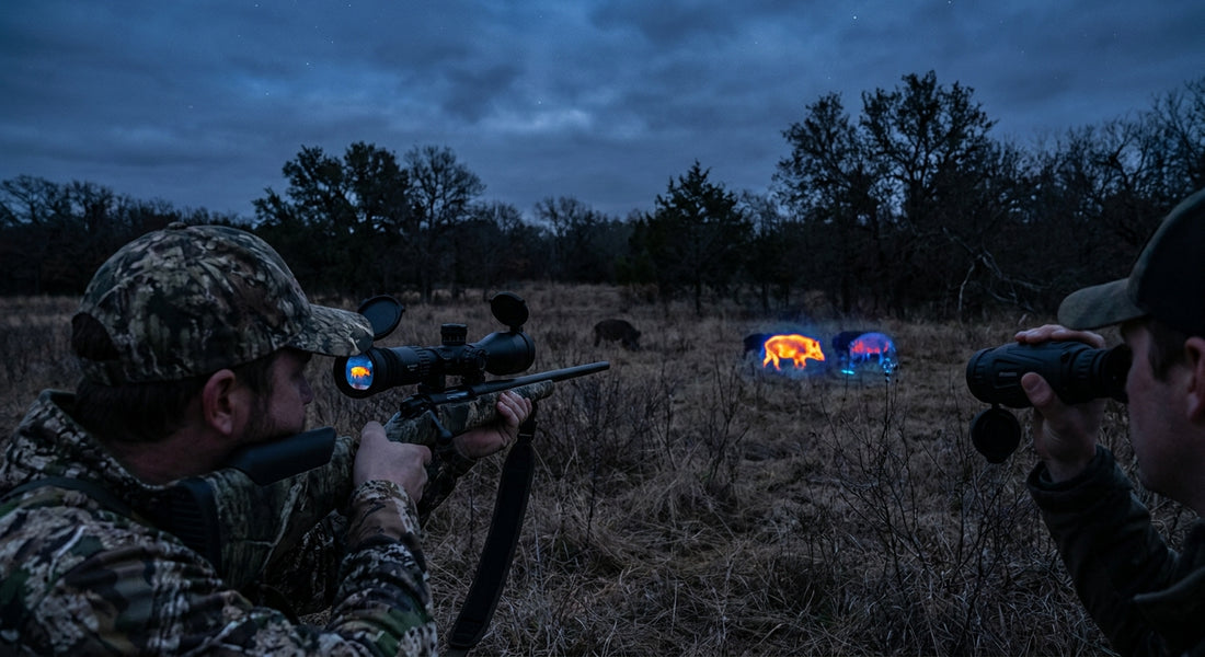 Thermal imaging for night hunting and pest control