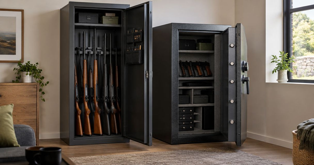Is a gun cabinet the same as a gun safe in Ireland?