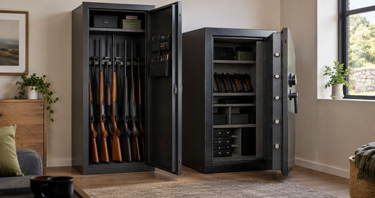 Is a gun cabinet the same as a gun safe in Ireland?