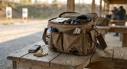 Shooting range bags for ammo and accessories