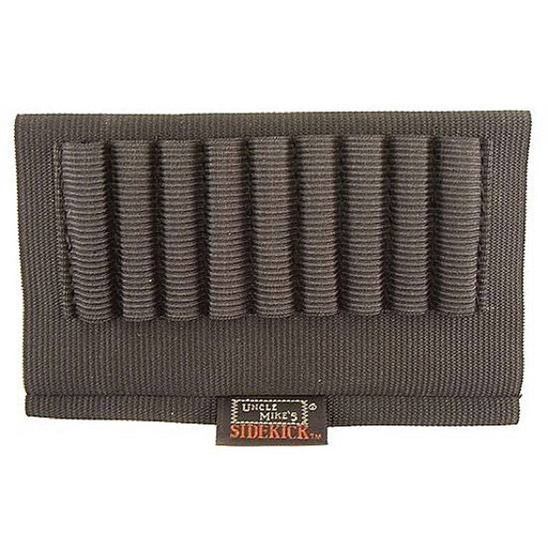 Uncle Mike's | Open Rifle Buttstock Shell Holder | Holds 9 Cartridges | Black