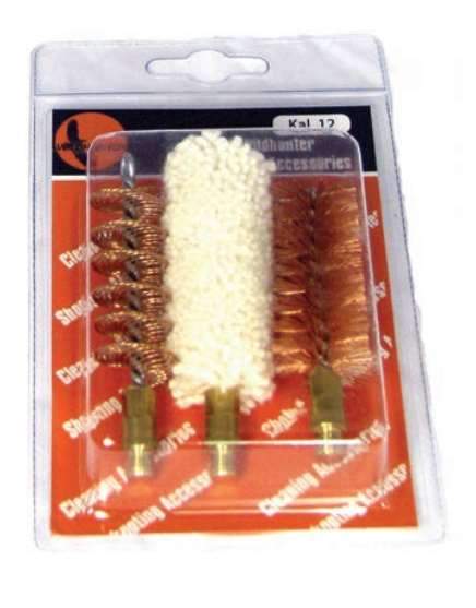 3 Piece Shotgun brush set in blister pack 12G