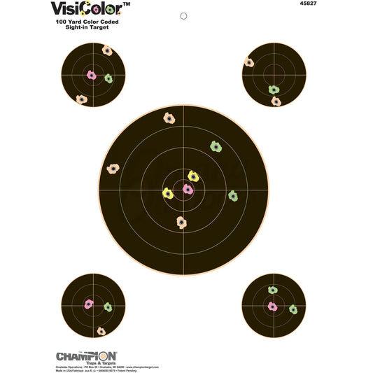 Champion | VisiColor Target 4 Extra Bullseyes | 13x18 | 10 Pack