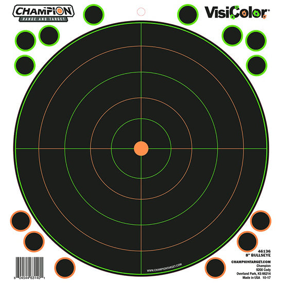 Champion | Adhesive Visicolor Bullseye Target | 8" | 5pk
