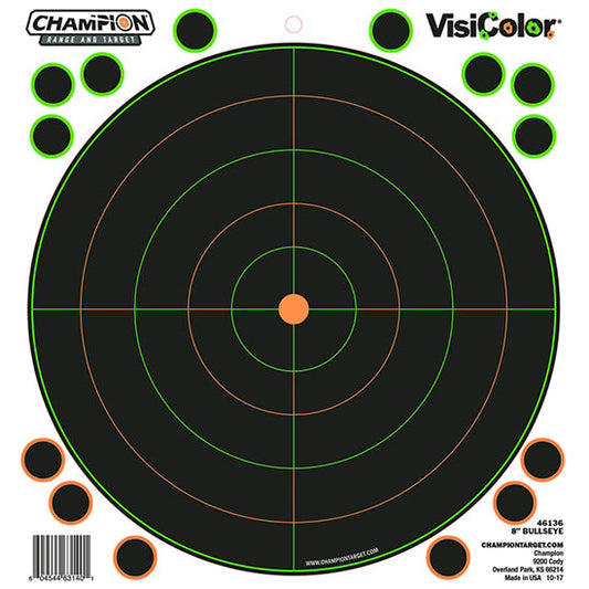 Champion | Adhesive Visicolor Bullseye Target | 8" | 5pk