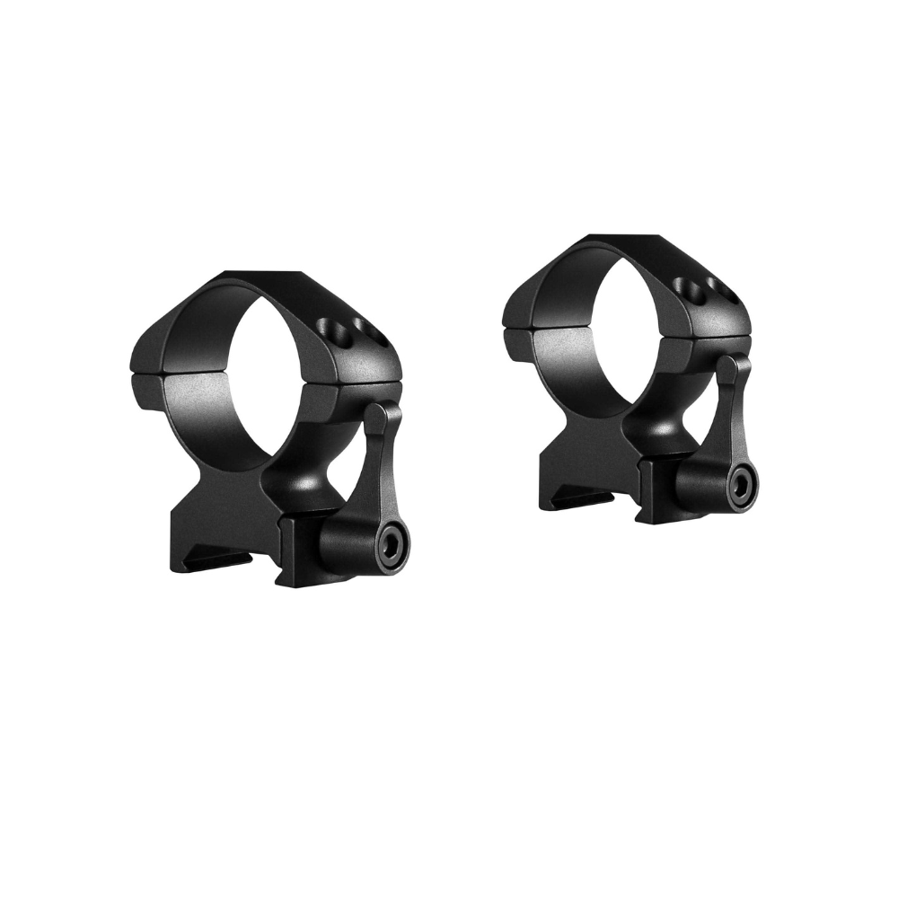 Hawke | Precision Steel Ring Mounts With Lever | 30mm | 2pce