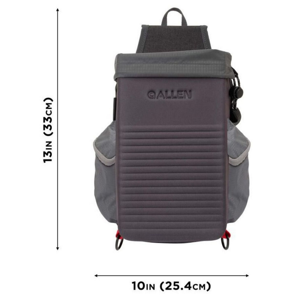 Allen | Molded Shooting Bag | Holds 50 Empty Hulls | Includes Quick Dump Removal Hull Bag | Heavy-Duty Release Buckle | Grey