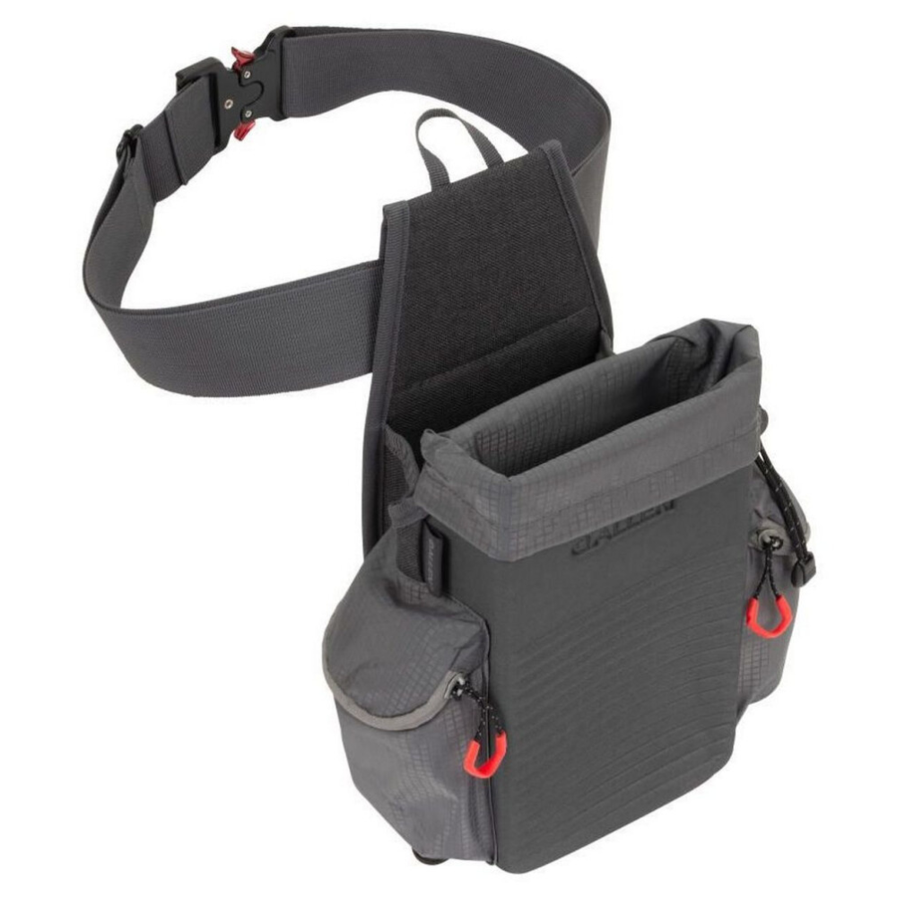 Allen | Molded Shooting Bag | Holds 50 Empty Hulls | Includes Quick Dump Removal Hull Bag | Heavy-Duty Release Buckle | Grey