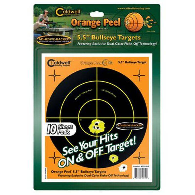 Caldwell Orange Peel Adhesive Bullseye Targets 5.5" Ten Pack 550010