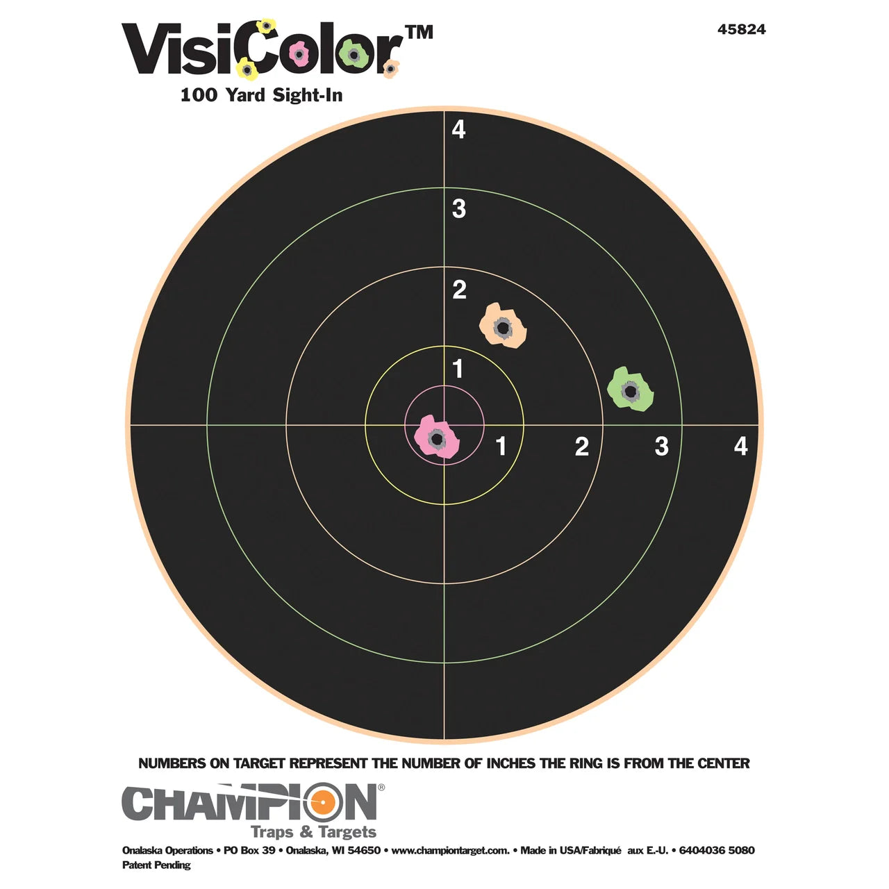 Champion | Visicolor Bulls Target | 8" 10pcs