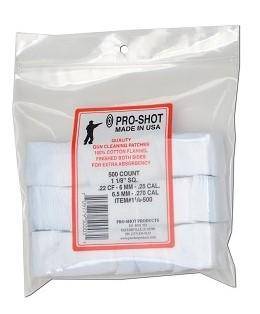 Pro-Shot | 500 Count Square Patches | .22-.270 Cal.