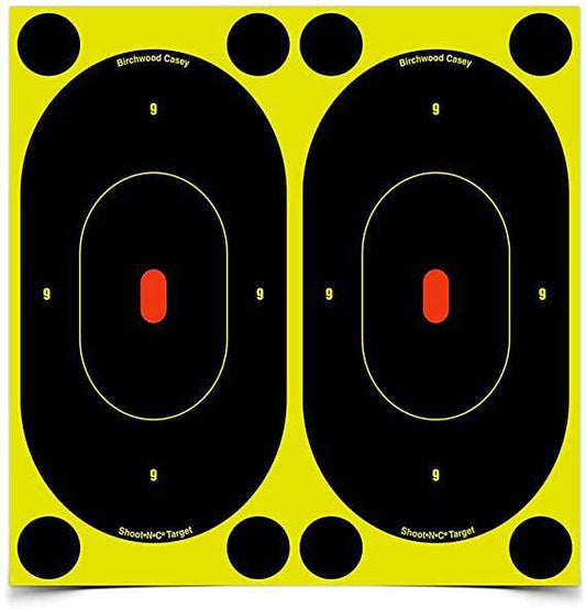 Shoot'N'C Reactictive/Splatter Self Adhesive Target Plus Repair silhouette 7" With 48 Plasters