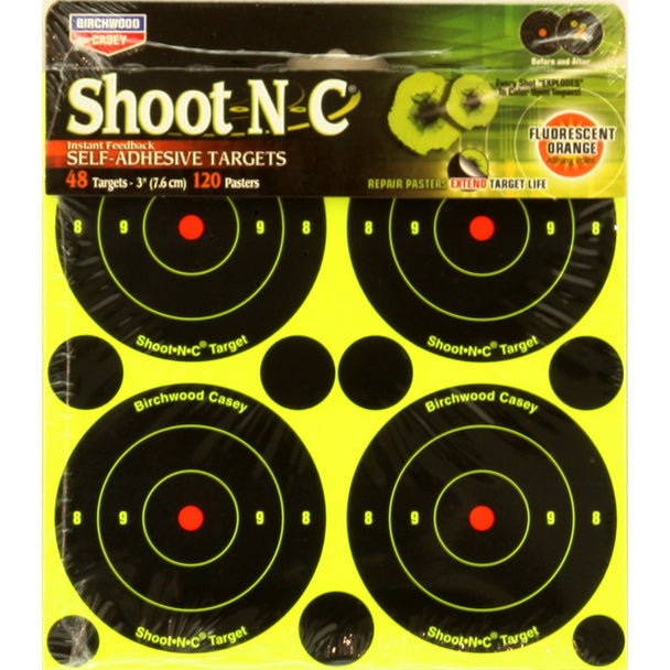 Shoot'N'C Reactictive/Splatter Self Adhesive Target Plus Repair 3"   48pcs
