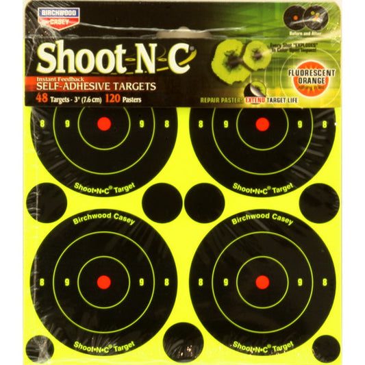 Shoot'N'C Reactictive/Splatter Self Adhesive Target Plus Repair 3"   48pcs