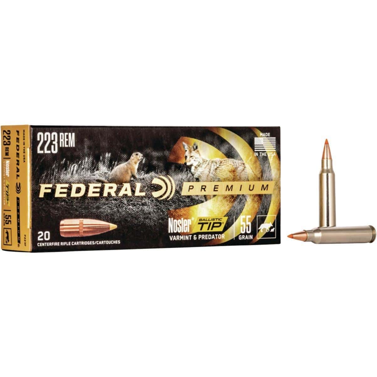 Federal Premium | 223 | Nosler | Ballistic Tip | V-Shock